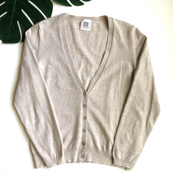 Madeleine Women's Cardigan Size 8/10 Beige - Picture 1 of 6